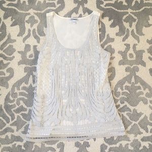 Express Lace Scoop Neck Top